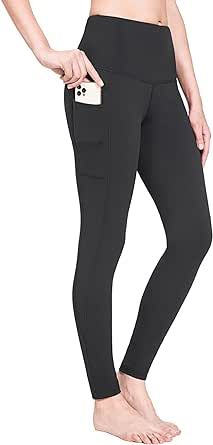 BALEAF Women's Fleece Lined Leggings Thermal Warm Tights High Waisted Yoga Pants Cold Weather with Pockets