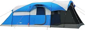 PORTAL 8 Person Family Camping Tent with Screen Porch, Portable Waterproof Windproof Cabin Tent with Rainfly, Carry Bag for Family Camping, Outdoor Hiking