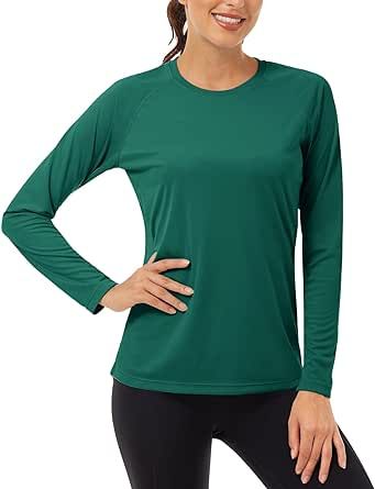 CRYSULLY Women's UPF 50+ Long Sleeve Shirts Sun Protection Lightweight Outdoor Hiking T-Shirt Top