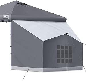 KAMPKEEPER Side Tent,Camping Tent for 10' x 10' Pop Up Canopy, Easy Set Up Gazebo,Compatible with 10' Wide Tents (Grey) Only Side Tent