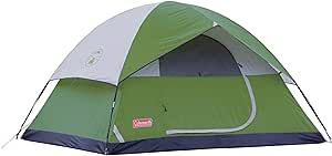 Coleman Sundome Camping Tent, 2/3/4/6 Person Dome Tent with Easy Setup, Included Rainfly and Weathertec Floor to Block Out Water, 2 Windows and 1 Ground Vent for Air Flow with Charging E-Port Flap