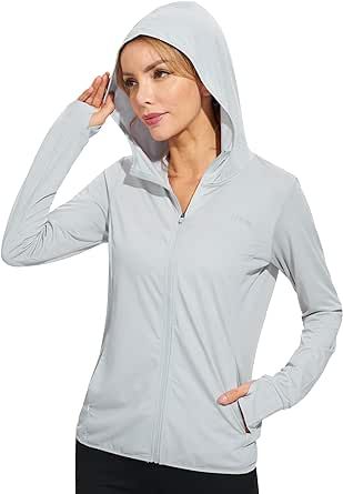 Libin Women's Full Zip UPF 50+ Sun Protection Hoodie Jacket Long Sleeve Sun Shirt Hiking Outdoor Performance with Pockets