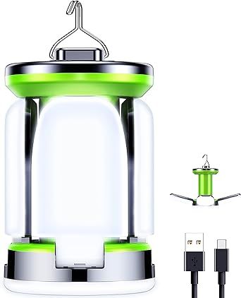 Camping Lantern Rechargeable, Blukar Super Bright LED Camping Lights Lamp - 7 Light Modes 60 LEDs Tent Light 10+ Hrs Runtime for Hurricane,Power Outages,Emergency,Home, Camping and More