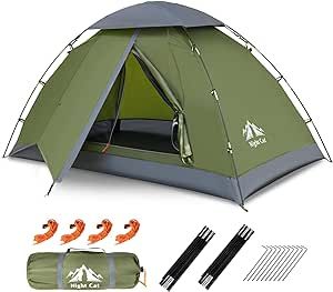 Night Cat Upgraded Backpacking Tents 1 2 Persons Easy Clip Setup Camping Tent Adults Scouts Heavy Rainproof Compact Lightweight