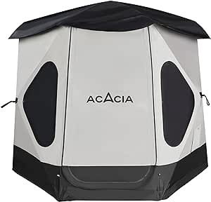 Space Acacia Tent, Pop Up Camping Tent with 8 Windows and Footprint, Waterproof Windproof Easy Setup Hub Tent 2 Person Tent for Travel, Hiking, Camping, Backpacking